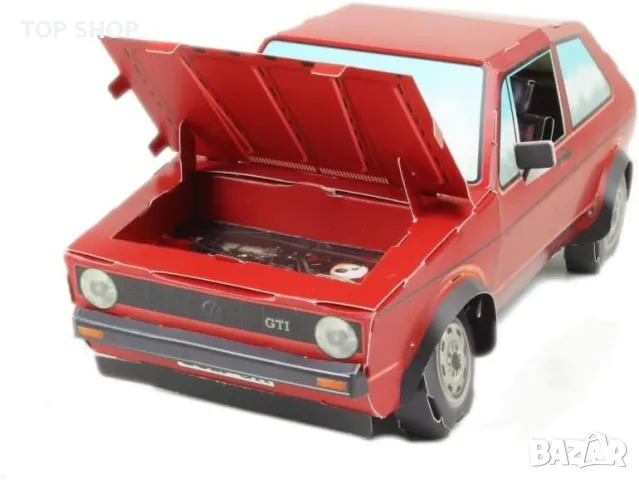 VW Golf 1 GTI -оригинален колекционерски комплект за сглобяване 1:18., снимка 4 - Колекции - 48508004