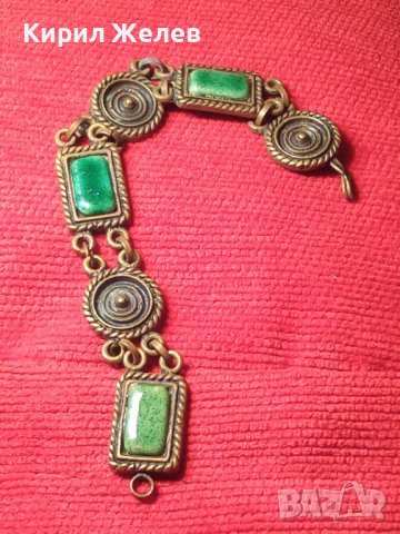 СТАРИННА ВЪЗРОЖДЕНСКА БРОНЗОВА КЕРАМИЧНА ГРИВНА 56381