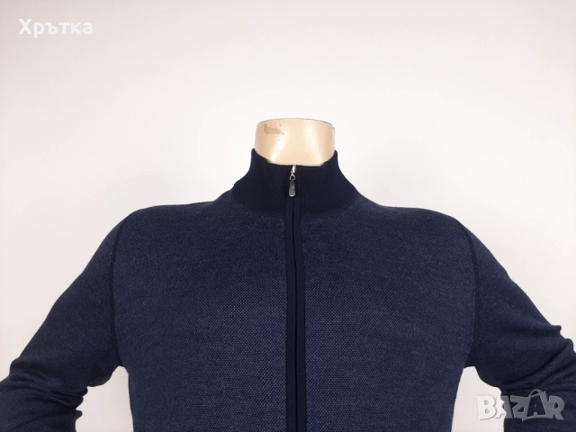 Gran Sasso - Мъжка жилетка с цип от вълна размер 52 / L, снимка 7 - Пуловери - 52558733