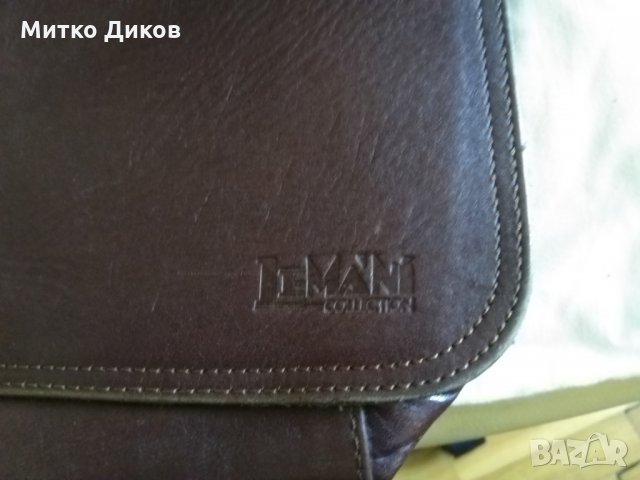 Чанта женска бордо естествена кожа Лема Италия 325х255х90мм, снимка 4 - Чанти - 29919019