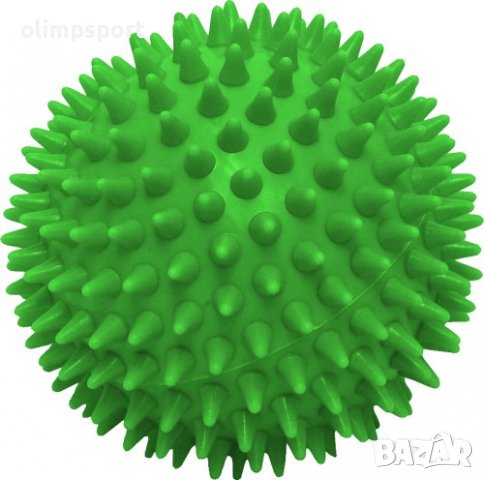Масажна топка с бодлички, която чрез притискане към тялото масажира в дълбочина.