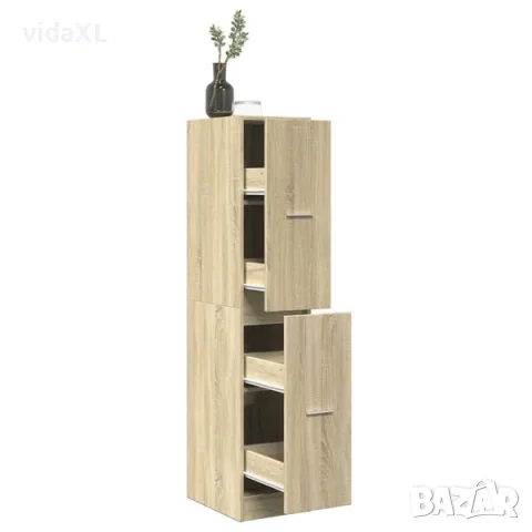 vidaXL Аптекарски шкаф, дъб сонома, 30x41x144,5 см, инженерно дърво（SKU: 855171）, снимка 2 - Гардероби - 56125400