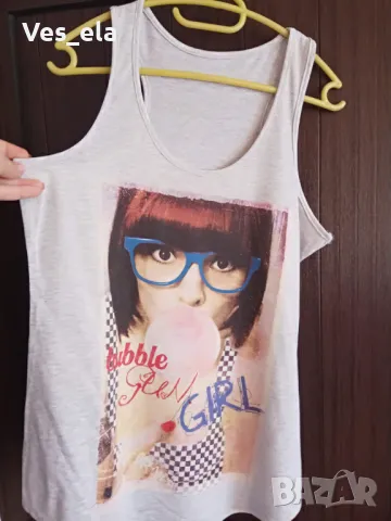 сив спортен потник с момиче, снимка 1