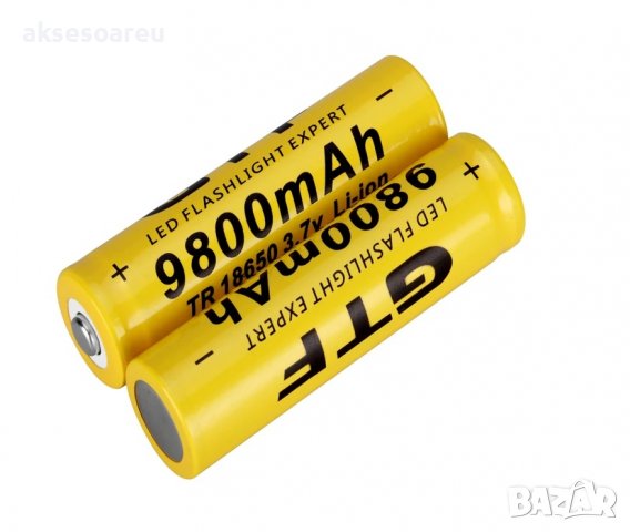 2 бр. 3.7V 18650 9800 mAh литиево-йонна акумулаторна батерия за LED фенерче челник лазер електронни , снимка 3 - Батерии, зарядни - 38251304