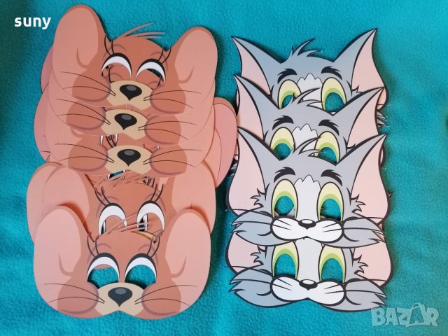 Парти маска Том и Джери, снимка 2 - Други - 34879573