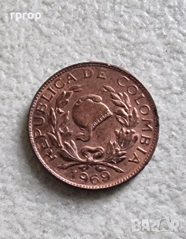 Монети.Колумбия.  1цент 1969 г. и 1 песо 1979 година. 2 бройки., снимка 5 - Нумизматика и бонистика - 42710669
