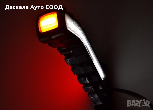 1 бр. ЛЕД LED неон габарити рогчета червено/ бяло/ жълто , 24V , снимка 3 - Аксесоари и консумативи - 35534549
