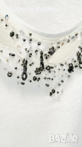 Модна къща KATHY HEYNDELS PRÊT-À-PORTER красива блуза, снимка 4 - Корсети, бюстиета, топове - 51234112