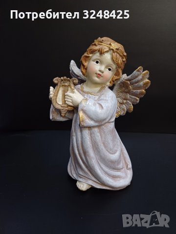 Висок виолетов ангел от висококачествен полирезин, снимка 4 - Статуетки - 42689900