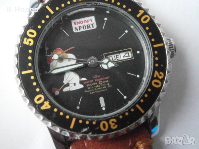 Snoopy Sports. quartz, Japan / дамски / юношески, снимка 4 - Дамски - 52293680