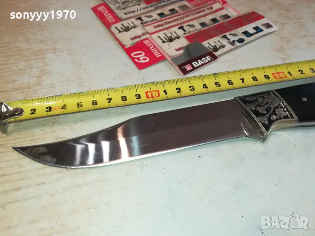 МАСИВЕН ОСТЪР НОЖ С ГРАВЮРА 1403251727, снимка 5 - Ножове - 49496083