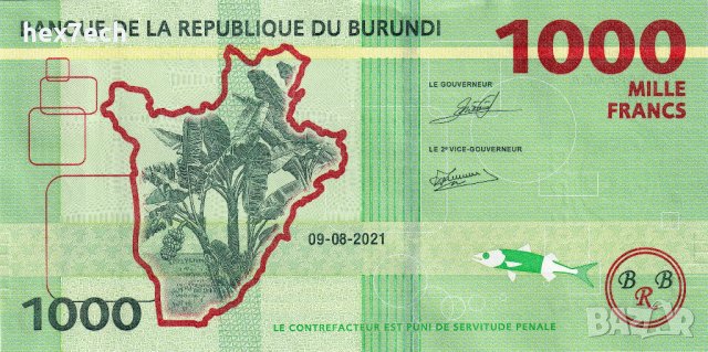 ❤️ ⭐ Бурунди 2021 1000 франка UNC нова ⭐ ❤️, снимка 3 - Нумизматика и бонистика - 44166317