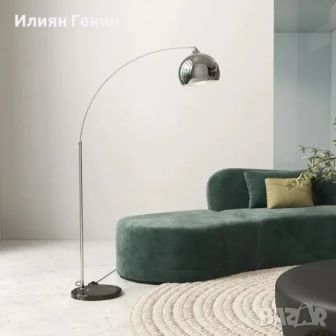 Подова лампа HOMCOM Arc, снимка 3 - Настолни лампи - 55894440