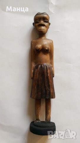  Африканска фигура, снимка 5 - Антикварни и старинни предмети - 28761088