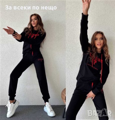 Дамски черен спортен комплект Guess 🔥🔝💥 Дамски спортен екип екип Гес в ...