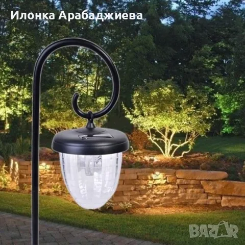 Соларна LED лампа с форма на жълъд, снимка 1