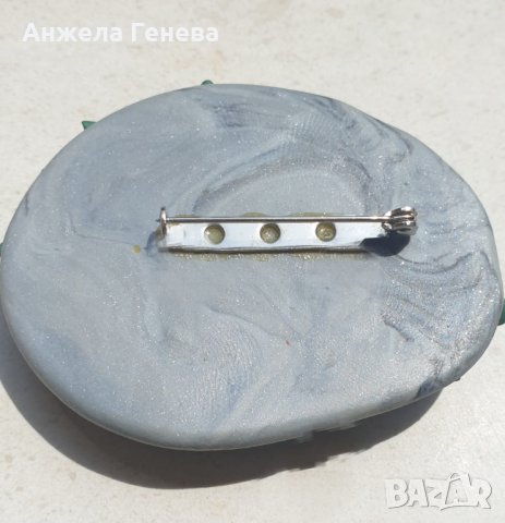 Брошка керамика, снимка 2 - Антикварни и старинни предмети - 38320694