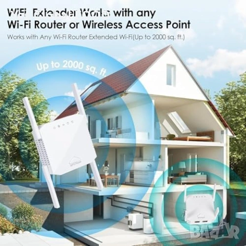 WLAN WiFi Repeater 1200 Mbps Dual Band 2.4G/5G, снимка 5 - Друга електроника - 53044973