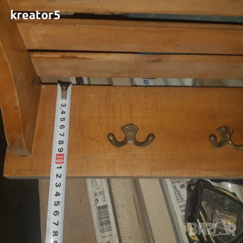 Стара дървена закачалка, снимка 5 - Антикварни и старинни предмети - 50566968