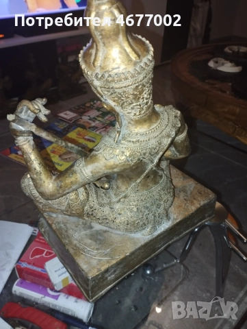 Много стара бронзова статуетка, снимка 5 - Антикварни и старинни предмети - 52844167