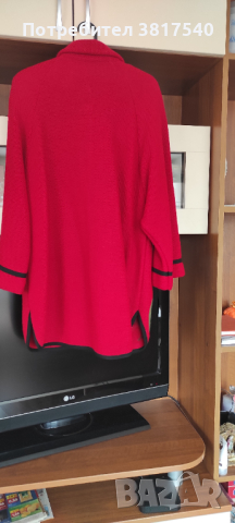 Дамска елегантна, памучна,дълга жилетка+блуза /манто , снимка 3 - Палта, манта - 44727630