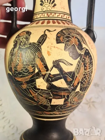 гръцка керамична делва ръчна изработка 6/5, снимка 4 - Декорация за дома - 49313393
