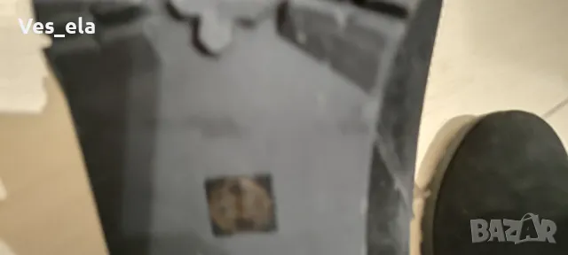 черни велурени ботуши с дебел ток , снимка 8 - Дамски ботуши - 48158782