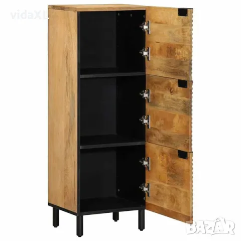 vidaXL Висока дъска кафява 40x33x110 cm Масивна дървесина Манго（SKU: 4017749）, снимка 2 - Гардероби - 56135365