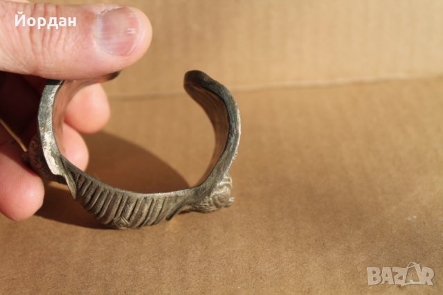 Възрожденска сребърна гривна с емайл, снимка 6 - Антикварни и старинни предмети - 35232783