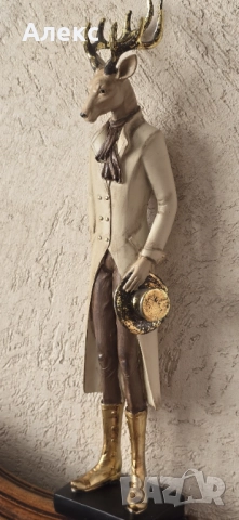 Голям елен– Джентълмен, 38см, снимка 4 - Антикварни и старинни предмети - 52900534