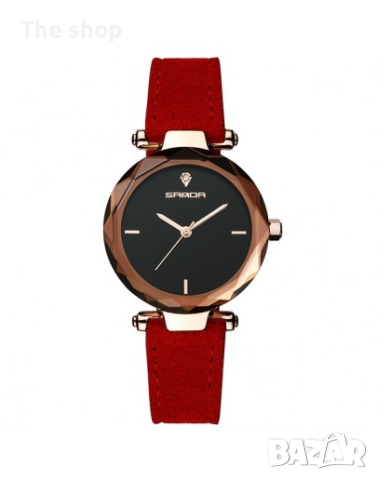 Дамски часовник Velletri, с кадифена каишка (005) - 2 цвята, снимка 2 - Дамски - 44759449