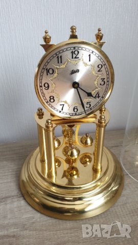 Голям немски настолен кварцов часовник с колба Schatz, снимка 3 - Антикварни и старинни предмети - 44230002