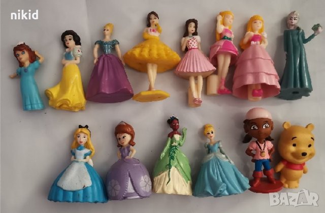 Малка фигурка принцеса кукла балерина мечо пух пластмасова за игра и украса на торта