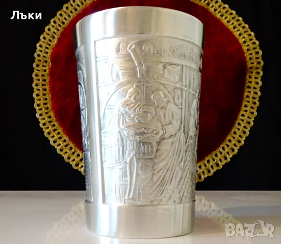 Калаена чаша,халба,картини със стари занаяти. , снимка 4 - Антикварни и старинни предмети - 51704585