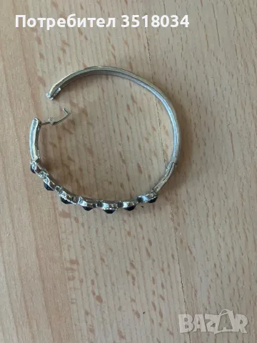 Елегантна с тъмно-сини камъчета гривна, снимка 2 - Гривни - 47863929