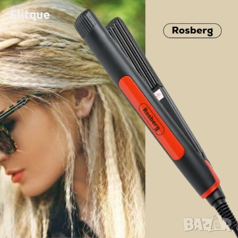 Преса за коса Rosberg, въпнообразна плоча, черно/ червено, 2 ГОДИНИ ГАРАНЦИЯ, снимка 8 - Други - 52841443