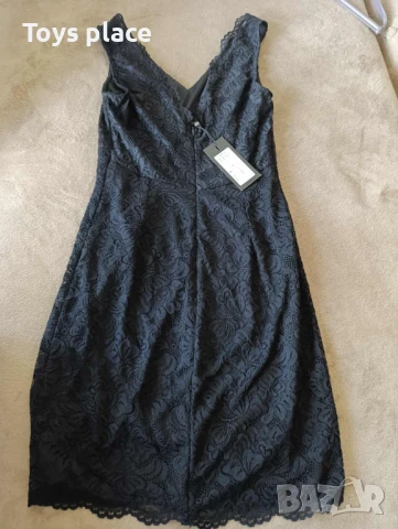 S/M Нова Маркова рокля Only, черна дантелена рокля, официална рокля за повод, снимка 8 - Рокли - 50725274