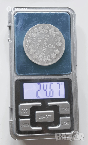 5 франка Луи Филип 1844 W, снимка 3 - Нумизматика и бонистика - 44803060