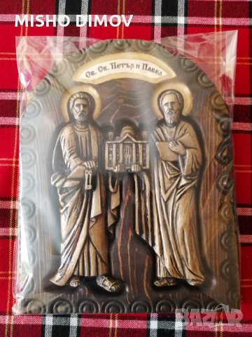 Икона св.св.Петър и Павел, снимка 7 - Дърводелски услуги - 21493329
