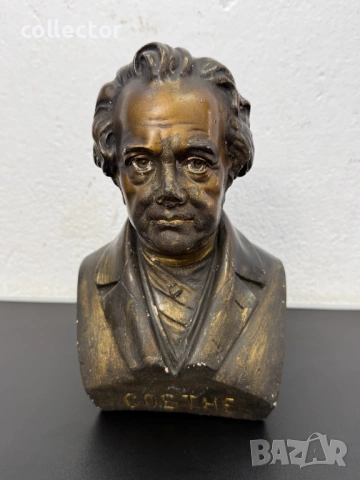 Тониран гипсов бюст на Йохан Волфганг. №8036, снимка 2 - Антикварни и старинни предмети - 54012766