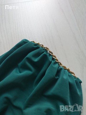 Чудесна рокля с метален орнамент на раменете, става и за туника , снимка 3 - Рокли - 29499092