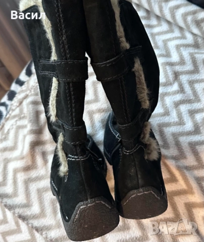 Зимни велурени ботуши -Tamaris, снимка 2 - Дамски ботуши - 52343246