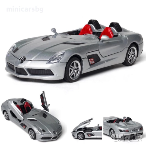 Метални коли: Mercedes-Benz SLR McLaren Stirling Moss, снимка 5 - Колекции - 50038509