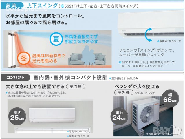 Японски Климатик TOSHIBA RAS-2210TM, Хиперинвертор, BTU 10000, A+++, Нов, снимка 5 - Климатици - 37780784
