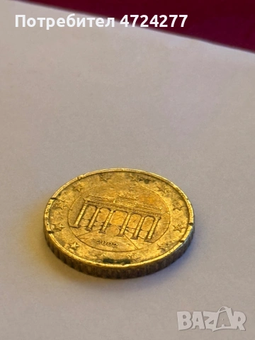 50 евроцента Германия 2002г., снимка 2 - Други ценни предмети - 53297403