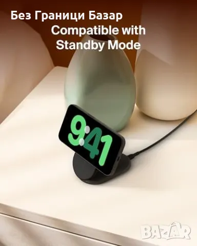 Ново Belkin Преносимо безжично зарядно Qi2 с мощност до 15W за iPhone, снимка 3 - Аксесоари за Apple - 48165163