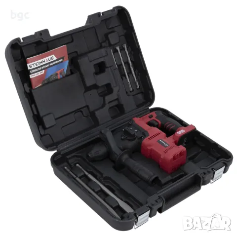 БЕЗЧЕТКОВ Акумулаторен Къртач-Перфоратор-Винтоверт +4Ah Батерия Steinhaus18 Professional 24м гаранц, снимка 3 - Перфоратори - 49667074