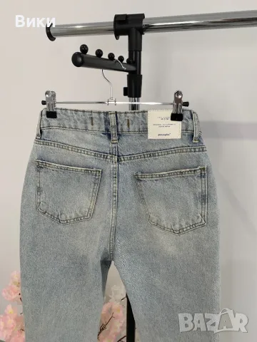 Дънки МОМ с висока талия, снимка 13 - Дънки - 49386283