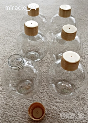 шишенца за домашна козметика с формата на коледна топка, снимка 4 - Козметика за тяло - 52676561