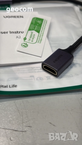 Ugreen Micro HDMI към HDMI качествен кабел (0.25m), снимка 2 - Кабели и адаптери - 52523119